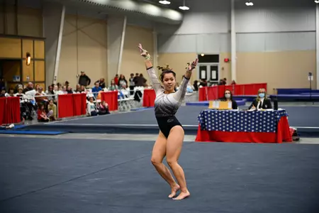 TN Collegiate Classic gymnastics competition photographed by ISO Photo XP on 21JAN22. Farm Bureau Exhibition Center, Lebanon TN. South East Missouri State University, Norther Illinois University, Lindenwood University.
