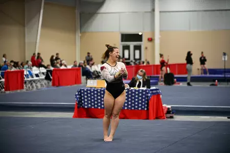 TN Collegiate Classic gymnastics competition photographed by ISO Photo XP on 21JAN22. Farm Bureau Exhibition Center, Lebanon TN. South East Missouri State University, Norther Illinois University, Lindenwood University.