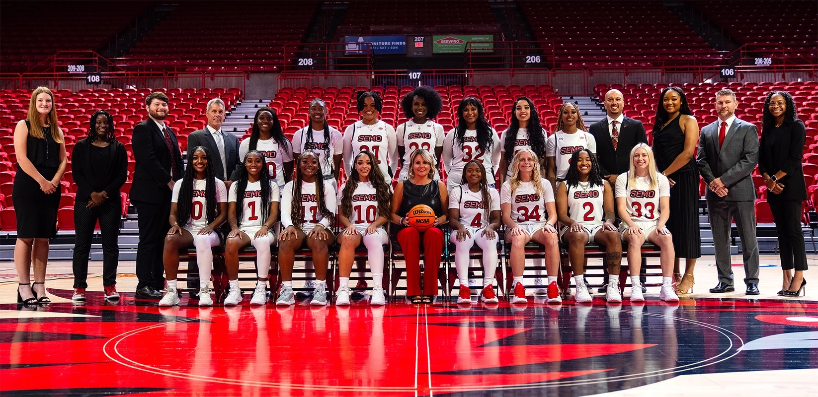 2024-25 SEMO Women's Basketball Team Photo
