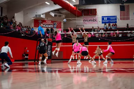 Katy St. John up high for the kill