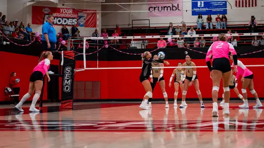 Harper Highfill with a bump set for the attack