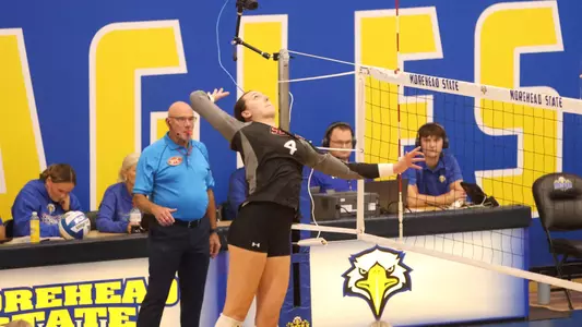 Marin Johnson swings from the outside looking for a kill