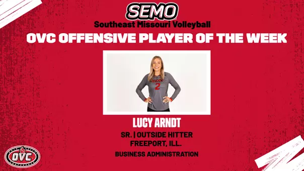 Lucy Arndt OVC offensive player of the week
