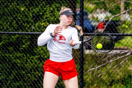 Saskia Soome warming up for second match of the OVC Championships