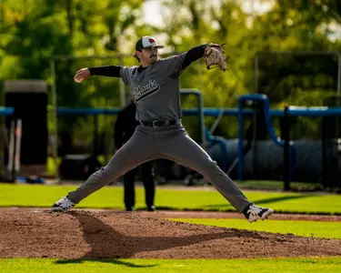 Mason Pennington pitching against Eastern Illinois on Saturday night