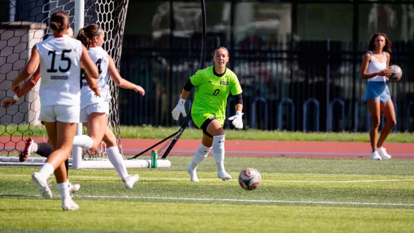 Natalie Allison going to play the ball in her box