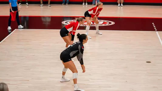 SEMO back line ready to defend against a serve