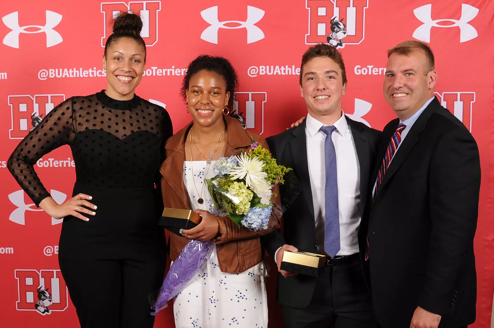 2019 Buff Donelli Award recipients Lauren Spearman (women's basketball) and Michael Laviano (men's lacrosse)
