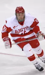 <b>Senior Pete MacArthur scored twice in the Terriers 5-3 loss Friday</b>