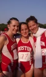 <b>From left: Anne Wighton '08, Emma Reed '11 and Andrea Walkonen '08, who all finished in the top four on Friday</b>