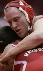Junior Carlo Ferrandino posted a 14-2 major decision in his 157-pound match with Michael Powers.