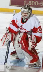 <b>Junior Allyse Wilcox made 33 saves for the Terriers against Providence Sunday</b>
