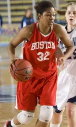 Senior Jesyka Burks-Wiley scored 16 points in BU's season opener.