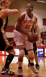 Senior Jesyka Burks-Wiley led the Terriers' come-from-behind victory.