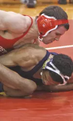 Roberts is two wins away from repeating as CAA champion at 149 pounds.