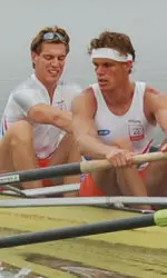 Meindert Klem (l) and Jozef Klaassen training in Korea