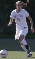 Senior Jennifer Herman tallied her first goal of the season against URI on Thursday night.