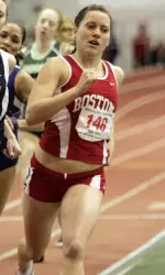 Senior Becky Marshburn won the 55m hurdles and was part of the second-place 4x400m relay team.