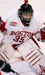 Freshman Grant Rollheiser will start in goal for the Terriers against RPI.