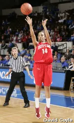 Freshman Kristen Sims finished the game with a team-high 17 points.