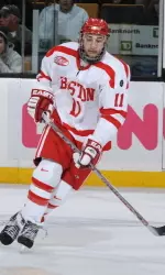 Senior Zach Cohen scored his third goal of the season for the Terriers.