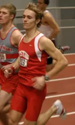 Senior David Proctor won his second conference championship in the mile run.