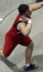 Sophomore Dan Withrow finished second in the discus throw.