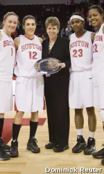 The women's basketball team will enter the America East tournament as the No. 1 seed.