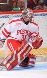 Millan has earned a win in 28 of his first 33 collegiate decisions as BU's goaltender.
