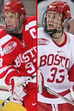 Gilroy and Wilson are the first BU players to be named to the Hobey Hat Trick in its nine-year history.