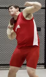 Sophomore Dan Withrow finished second in the discus throw.