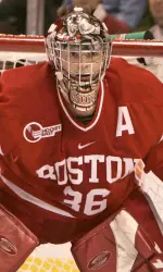 Curry holds BU's career records for both save percentage and goals against average.
