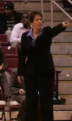 Women's basketball head coach Kelly Greenberg