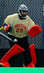 Sophomore Julie Collins made seven saves for the Terriers.