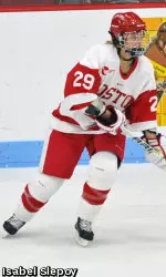 Marie-Philip Poulin led Hockey East freshmen in goals, assists and points during October.