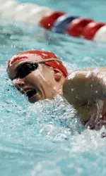 Amanda Schmitz broke a pool record on Sunday