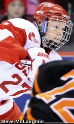 Junior Tara Watchorn scored the game-winning goal against UConn in last year's Hockey East title game.