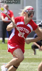 Senior Traci Landy played in her school-record 79th career game and recorded three goals.