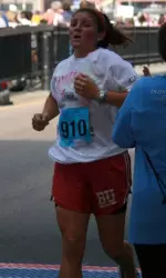 Senior Mandy Rogers was the first Terrier to cross the finish line.