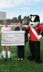 The women's soccer team raised $2,000 for the Dana-Farber Cancer Institute.