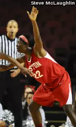 Sophomore Rashidat Agboola notched a double-double last time out at UMass.
