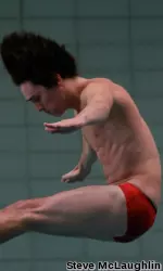 Jake Frankenfeld finished second in the 1-meter dive