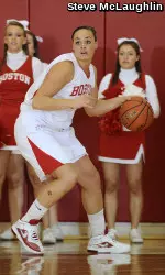 Senior Caroline Stewart posted 10 points and added eight rebounds for the Terriers.