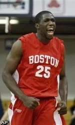 Junior Pat Hazel recorded four blocks to move into fifth-place at BU with 50 blocks in a season.