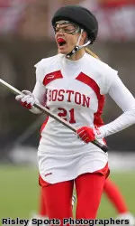 Senior Erica Baumgartner is just the third Terrier to register 100 career assists.