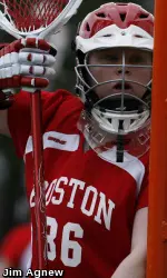 Freshman Christina Sheridan made nine saves against Dartmouth.