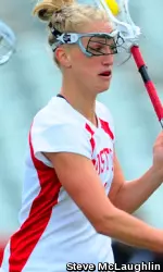 Senior Rachel Collins scored two goals against Harvard.