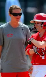 Katie Grimes (left) with rising senior Erica Casacci