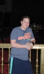 Mollie inside the cathedral at Zaragoza