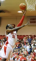 Senior Jeff Pelage had seven boards to help BU out-rebound UMBC, 45-28.